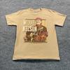 Hanes Willie-Nelson Tričko z koncertu Medium 19x26 Béžové 60 let hitů