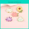 Creative Floral Design Fashionable Sunflower And Lily Brooch Pin For Unisex Style