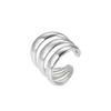 Open Titanium Steel Ring Women's Three-ring Plain Ring Fashion Hollow Couple Ring Hand Jewelry