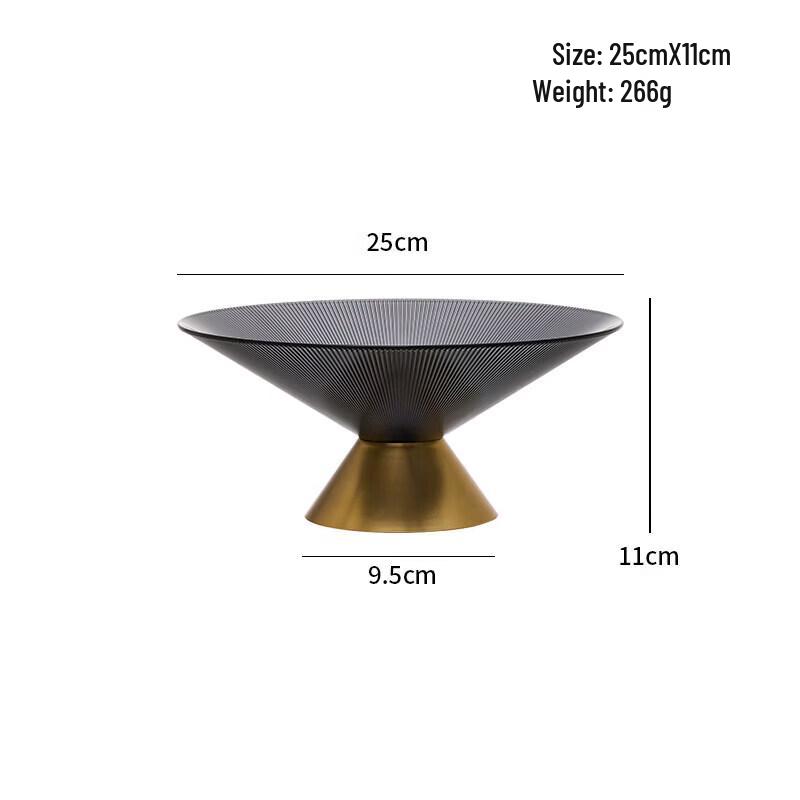 QW Light Luxury Glass Draining Fruit Plate