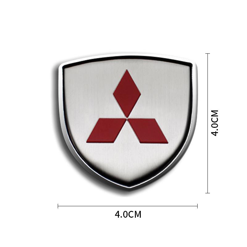 3D Metal Styling Body Fender Decoration Shield Stickers For Mitsubishi Ralliart Asx Lancer 10 Outlander L200 Xpander Pajero V73