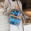 Spring and summer new laser multi-purpose backpack female fashion versatile transparent fairy jelly bag