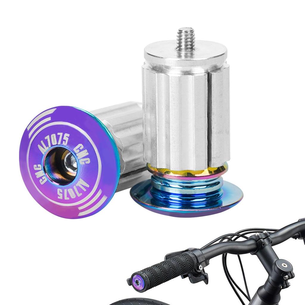 Handlebar End Plugs - 1 Pair of Aluminum Alloy Handlebar Ends | Multi Color