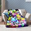 Color Frog Customize Your Name Outdoor Blanket Suitable For All Seasons Comfortable And Warm Soft Blanket Suitable For Travel Gifts For Relatives And
