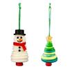 Yousheng DIY Button Christmas Ornament Kit Stacked Colorful Buttons Christmas Snowman/Santa/Angel/Tree Craft Making Set for Holiday Decor