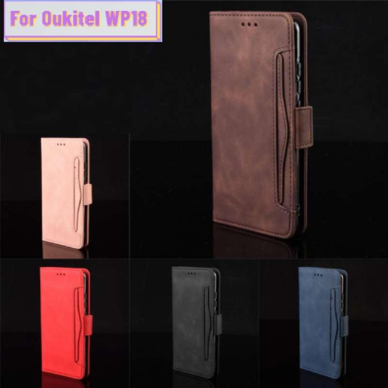 Oukitel Wp18 Flip Case Wallet Style With Multiple Card Slots Premium Pu Leather Material