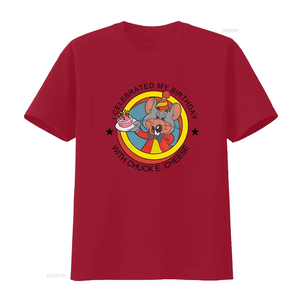 Chuck E Cheese Birthday Celebration T Shirt Fun Mouse Design for Kids Parties vintage Washed Versatile Breathable