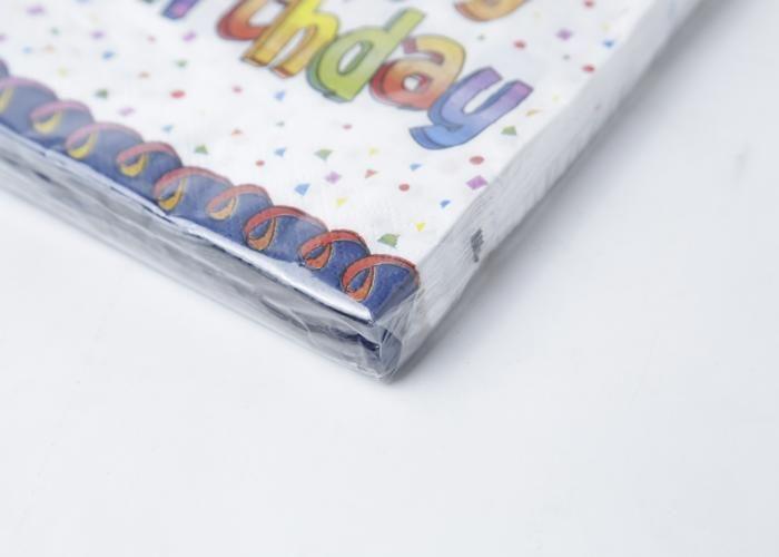 Serviettes - Happy Birthday - Couleur vive - Motifs joyeux - Pour enfants