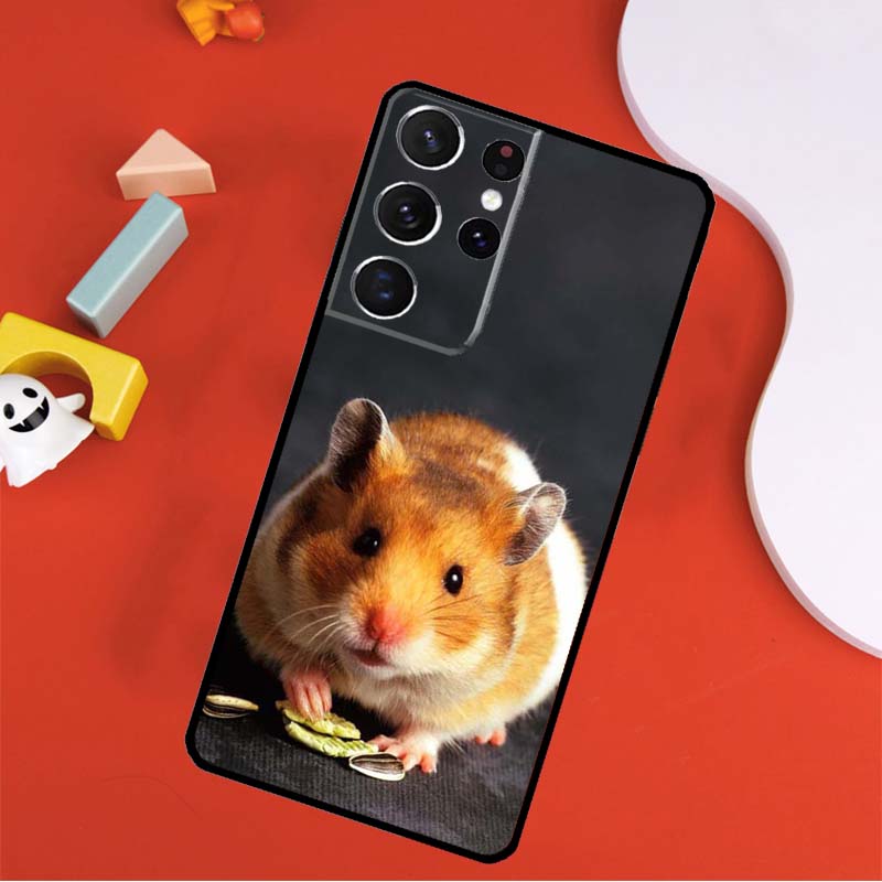 Cute Adorable Hamster Phone Case For Samsung Galaxy S25 Ultra S24 Ultra S9 S10 S20 S21 S22 S24 Plus S23 FE Cover