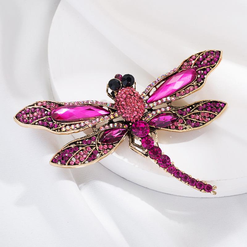 Alloy Dragonfly Brooch - Cute Girls' Pin, Fashionable and Unique Headpiece Accessories