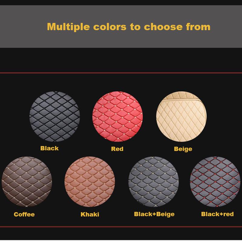 Universale bilgulvmatter PU-skinn Vanntett Autofotpute 5 stk Sett Protector Bilinteriør Teppetilbehør