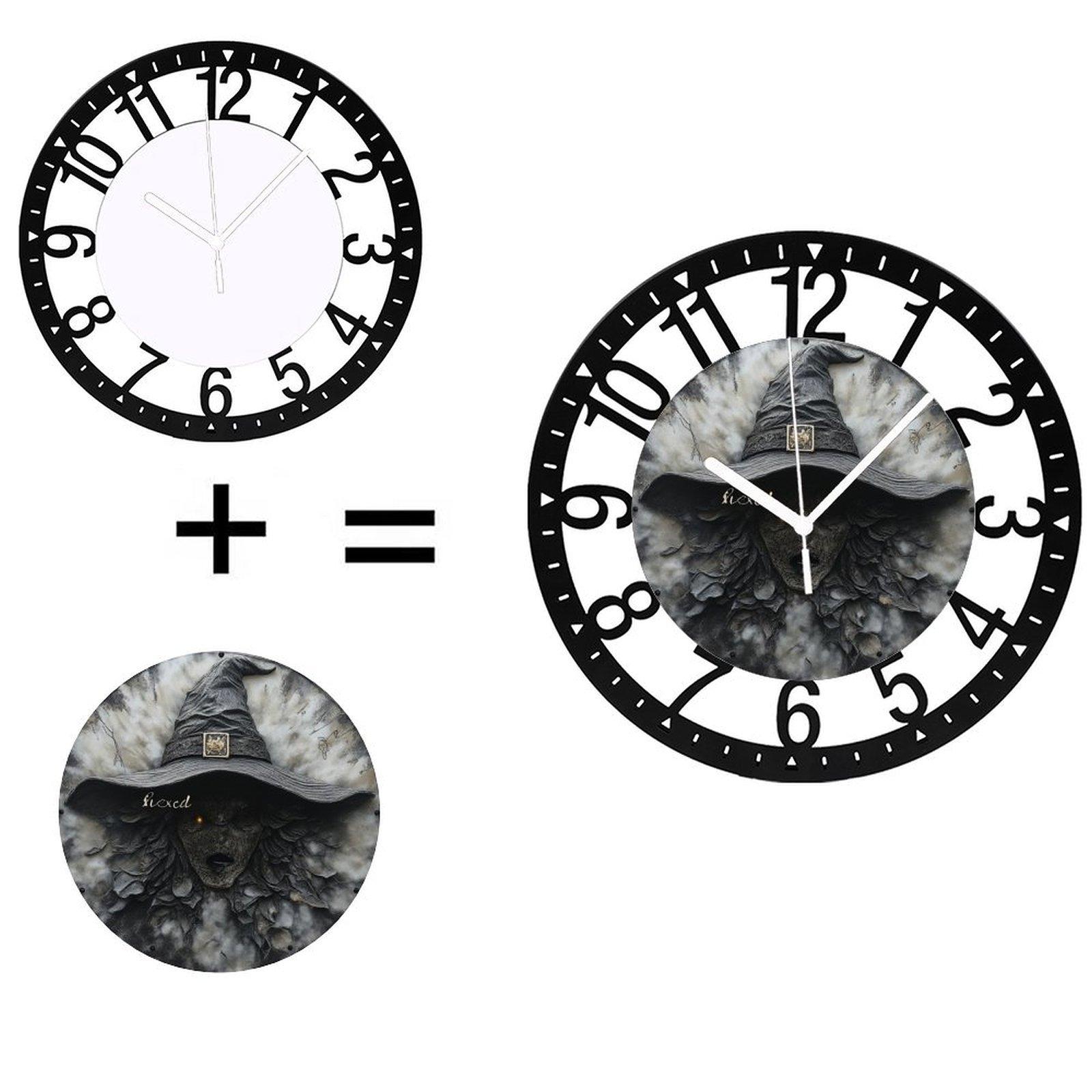 25cm Industrial Cage Design Circular Iron Wall Clock Protecting the Clock Face (Black,10 inch(25.40cm)) чёрный