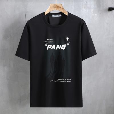 Übergröße 4XL-11XL Mode Übergroßes Schwarzes T-Shirt für Herren Sommer Tops Lässiges Kurzarm-Tee Sommerkleidung