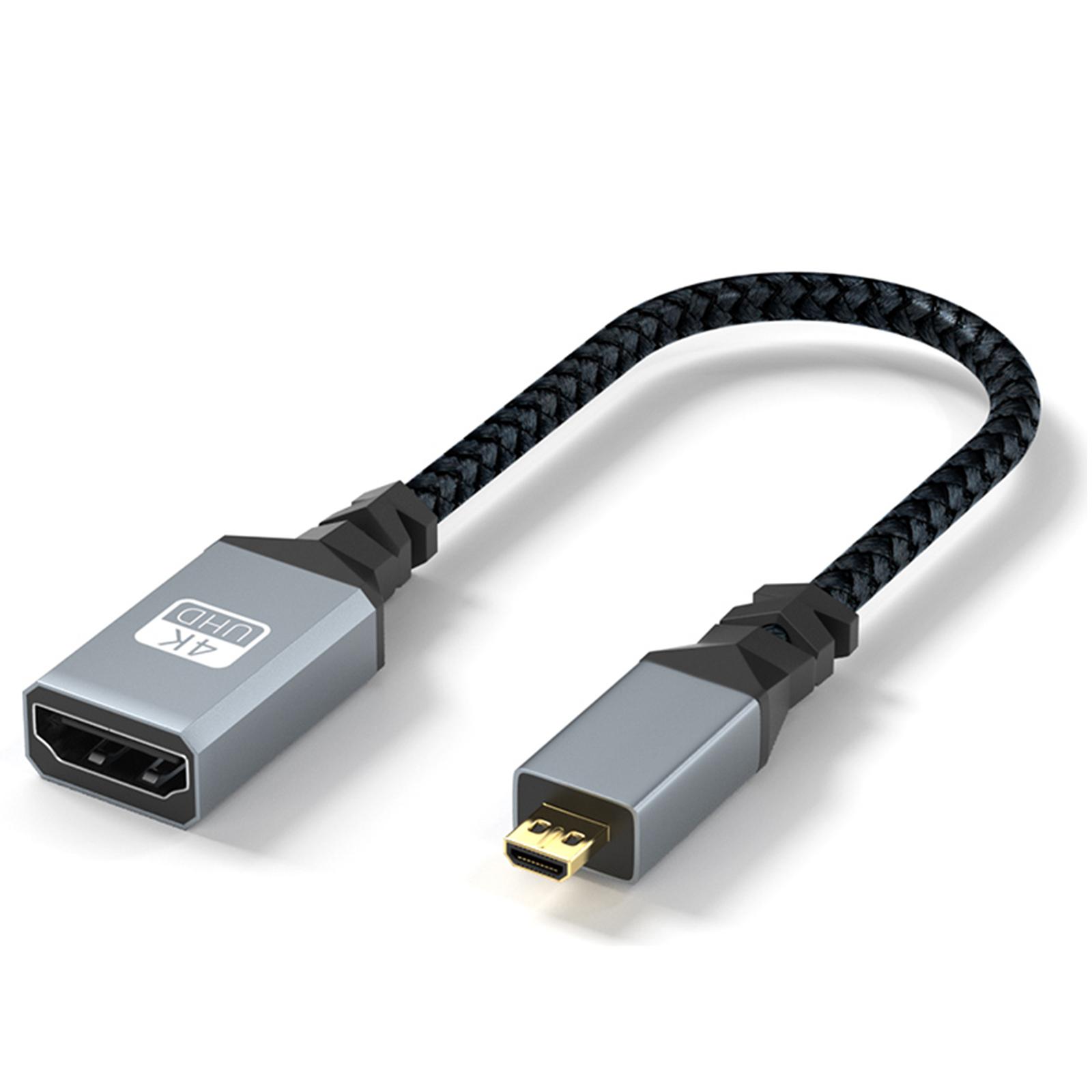 

Flexible 6x2.3mm to 14x4.5mm Video Cable, 4K Resolution Support, 90 Degree Connection for Cameras, Camcorders