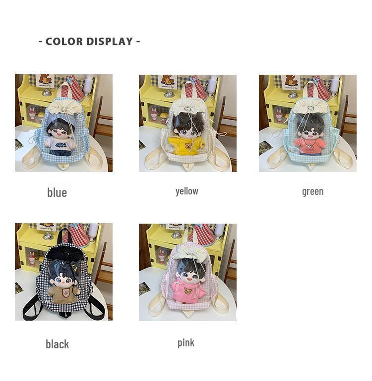 Japanese & Korean Jelly Versatile Plaid Double Shoulder Bag - Large Capacity for Students & Outdoor Use