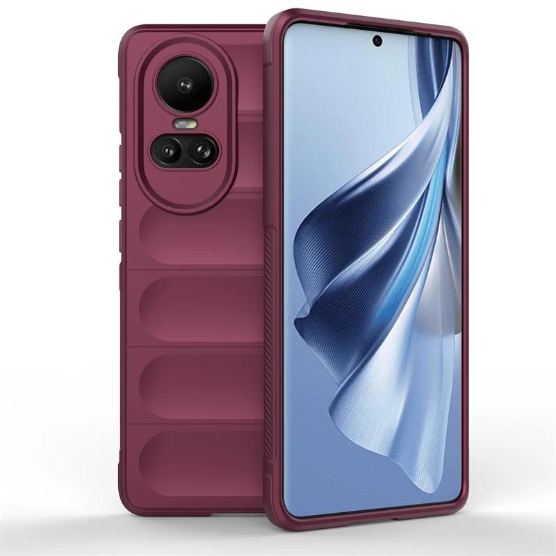 Case For OPPO Reno 10 Pro 5G Back Cover Phone Case Liquid Silicone Anti-fall Shockproof Armor Cases Funda Coque