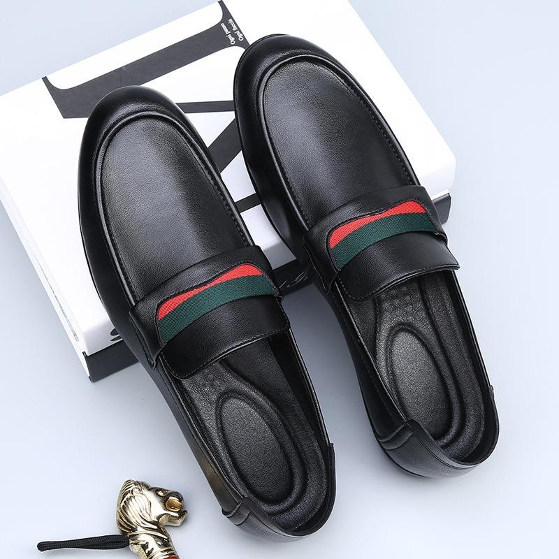 Doudou Shoes Men's Autumn New Fashion Men's Shoes Versatile Men's Comfortable Soft Sole One Pedal Driving Casual Leather Shoes Tide