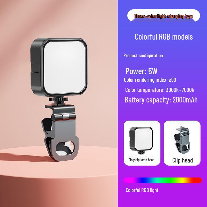 Mini LED Fill Light for Photography & Vlog - Portable DSLR Camera Colored Atmosphere Light
