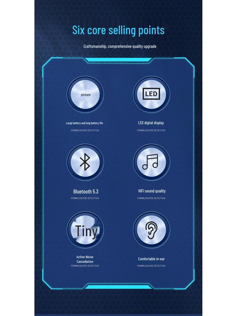 GT010 Wireless Bluetooth Earphone: Clip-On, Large Battery, Vibration, Retractable, with Digital Display for Business Use