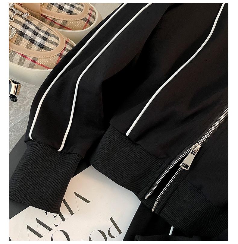 Autumn 2024 Women's High-End Fashion Sports Casual Sweater and Wide-Leg Pants Set