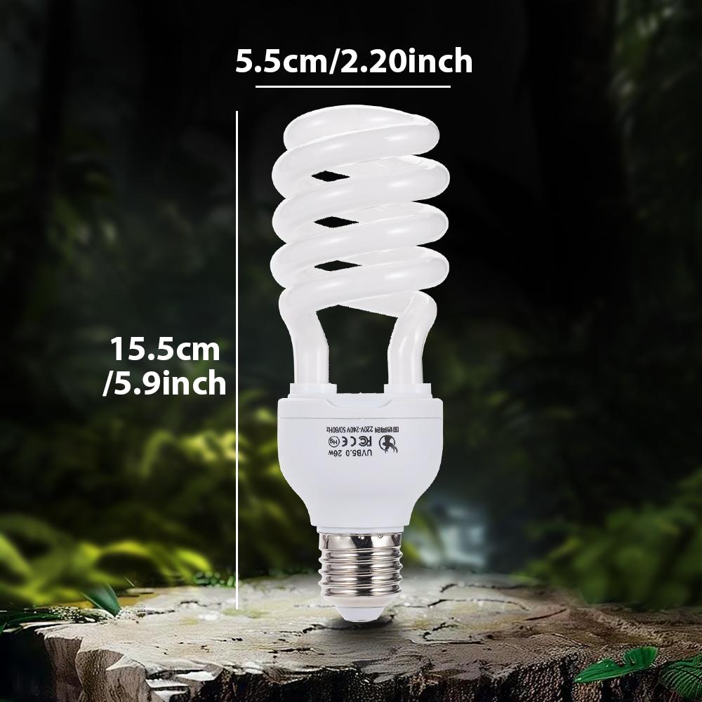 UVB 5.0 Reptile Heating Lamp High Quality 26W UV Energy Saving Bulb Terrarium Basking Reptile Light Turtle Lizard Snake Lamps