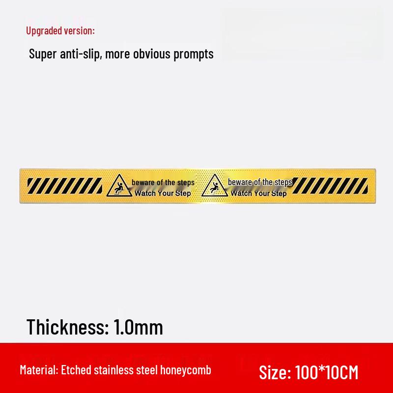 Caution Steps Stainless Steel Floor Sign