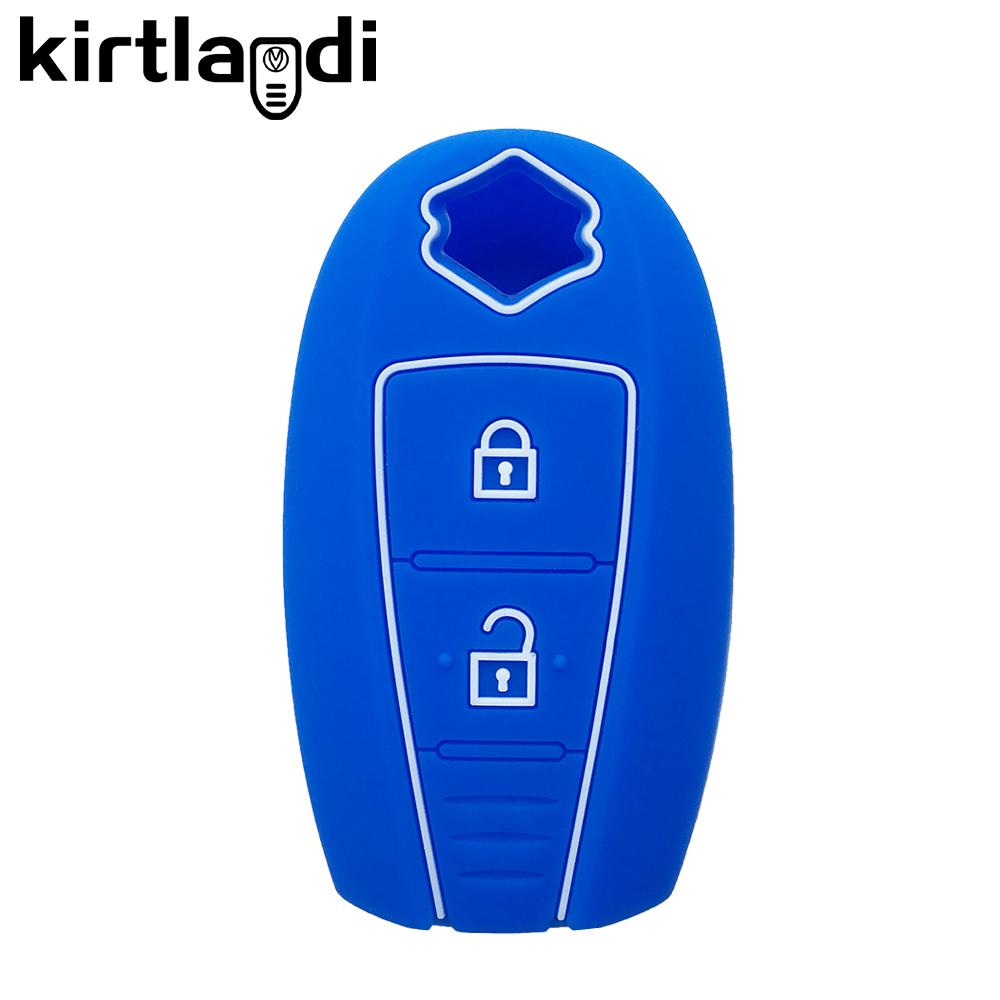 Silicone Key Cover Remote Car Key Case for SUZUKI Grand Vitara 2021 Swift Sport SX4 S-CORSS 2 Button Car Accesories Holder