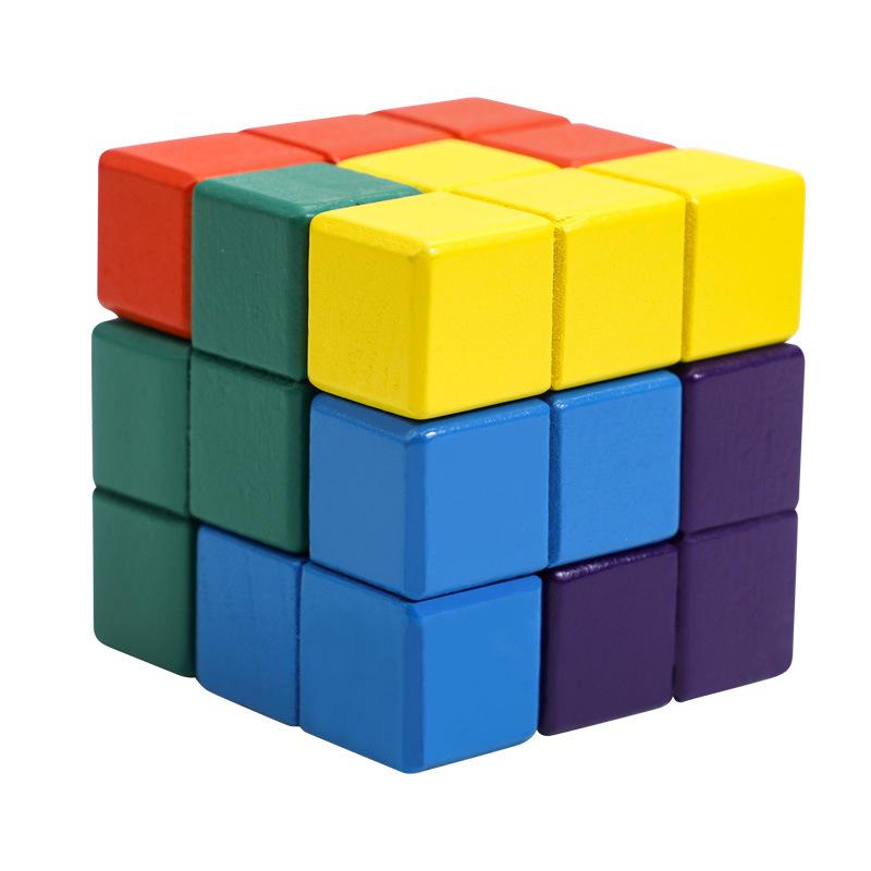 

Soma building block Luban cube Kongming lock Russian puzzle Rubik s cube teaching aids for children