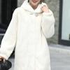 Coat Women's Medium and Long Mink Velvet Winter Fur Coat Thickened Whole Mink Hair Thickened Mink Black