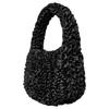 COS Minimalist Versatile Pleated Design Polyester Shoulder Tote Bag Medium Women bags Black 1269101001