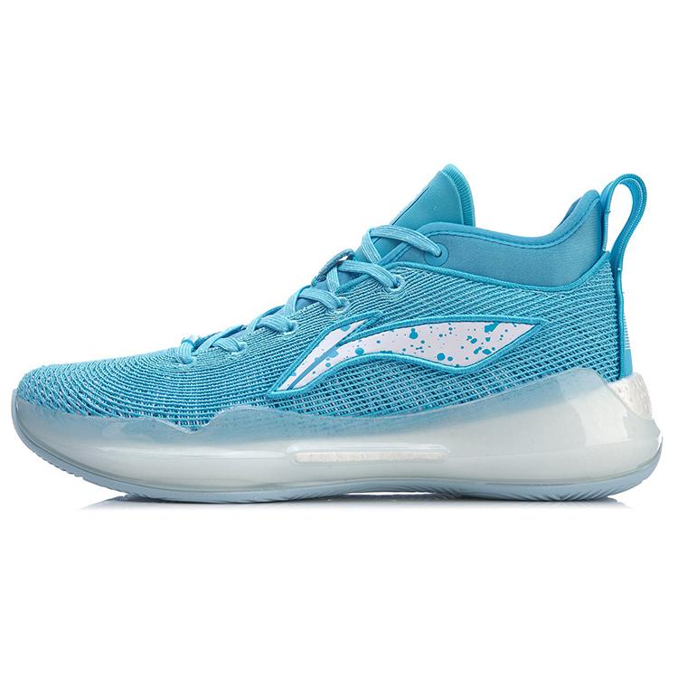 New LINING YuShuai 13 Boom Basketball Shoes Men Mid Top Blue/White ABAQ013-6