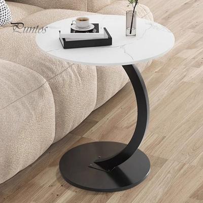 Tavolino da Salotto Rotondo Moderno Divano Letto Piccolo a Forma di C Tavolino Compatto Comodino Ufficio Camera da Letto Tavolino da Caffè Comodino Multifunzionale Venatura del Legno