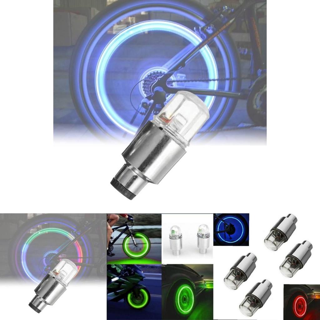 Bright Multicolor Motorcycle Car Tire Valve Cap Lights With Sensory Shock Wheel Accessories
