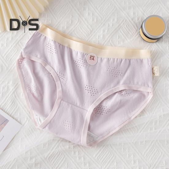 Bragas de estudiante de secundaria sin costuras de cintura media de alta elasticidad ahuecadas con buena transpirabilidad de color sólido de corte entallado fino informal ropa interior deportiva para dama