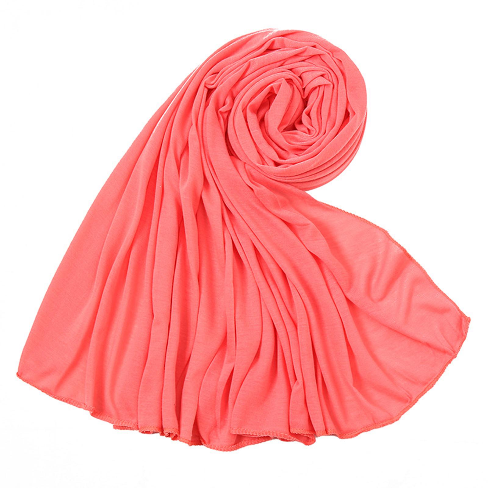 

Women s Solid Color Sweatcloth Long Scarf Warm Scarf Headscarf One Size арбуз красный