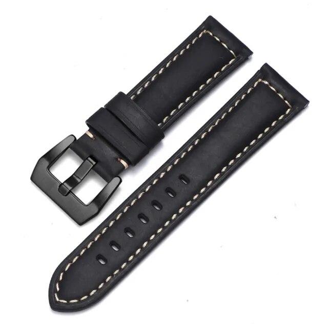 For Panerai Watch Strap Genuine Leather Band Men's Women's Original PAM111/441/312 Crazy Horse Belt 18mm 20mm 22mm 24mm 26mm Samsung Watch HUAWEI
