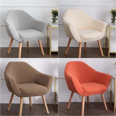 İskandinav Kavisli Sandalye Kılıfı Jakarlı Spandeks Yüksek Eğimli Aksan Koltuk Kılıfları Yemek Odası Kahve Barı Makyaj Kanepe Slipcovers