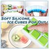 Creative Ice Molds Trays Silicone Easy-Release Flexible Ice Cube Molds With Lids Big Square Cubed Ice Trays For Whiskey Cocktail