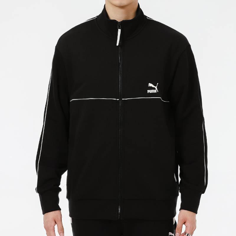 Puma Running Training Breathable Sports Stand Collar Jacket With Logo Men Jackets Black 531706-51