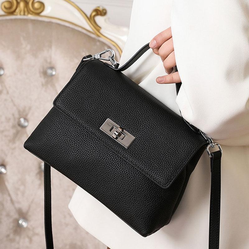 100% Genuine Leather Women Handbags 2026 New Genuine Leather Women's Shoulder Bag Luxury Designer Cowhide Square Crossbody Bags