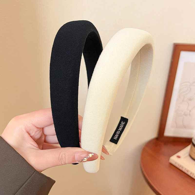 1/2/3/5pcs Wild Solid Color Sponge Headband for Women Fashion Girl Wash Face Wide Edge Simple Hair Band