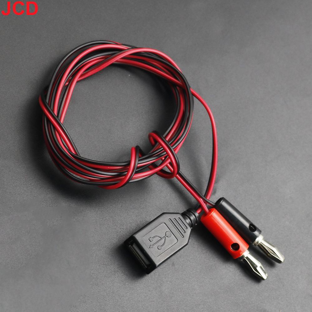 JCD 1piece USB to 4MM Banana Plug Test Cable USB Male/Female To Banana Head Connection Cable A Female Charging Cable
