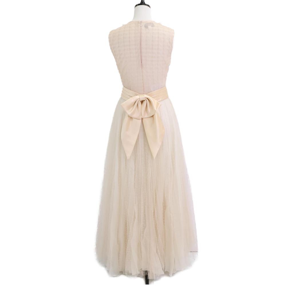 Giambattista Valli Tulle Lace Dress, MAISON KOIDO Ribbon Belt Set Dress 38 IvoryUsed