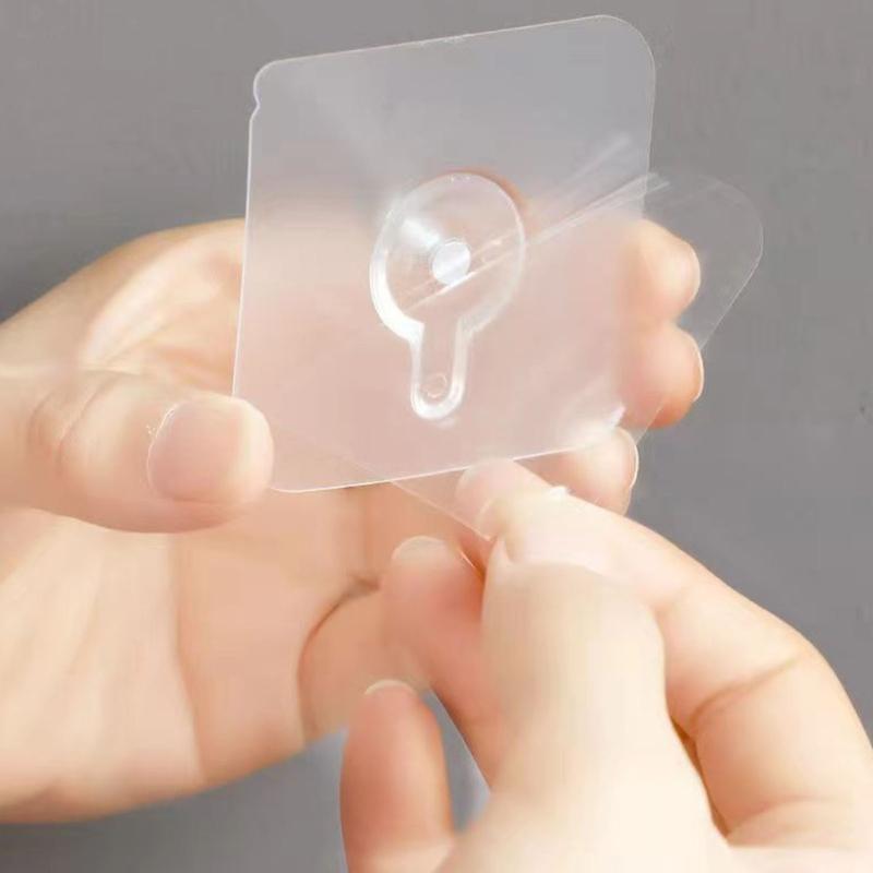 10Pcs  White Adhesive Hooks Without Tool Installation Functional Bathroom Kitchen Organizers for Small Space Livings