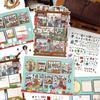 Kawaii Aufbewahrungsschrank 3D Hängendes Gemälde Zimmer Landschaft Aufkleber DIY Tasche Hütte Szene Festival Geschenk