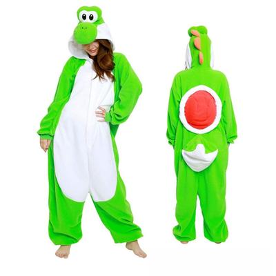 Kigurumi Damen Einteiler für Halloween Cosplay Kostüm Fleece Weihnachtsoutfit Ganzkörper Pyjamas Nachtwäsche Cartoon Jumpsuit Neujahrs Onesie