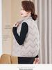 Herbst und Winter Damen einfarbige Mutterweste Stehkragen kurze winddichte warme Damenweste mittleres Alter und ältere ärmellose Jacke