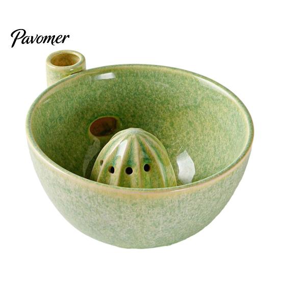 Manual Citrus Juicer Ceramic Berry Washing Bowl, Reamer, Fruit Cleaning Kitchen Prep Bowl And Juice Extraction Tool for Breakfast Salad Tableware Gift