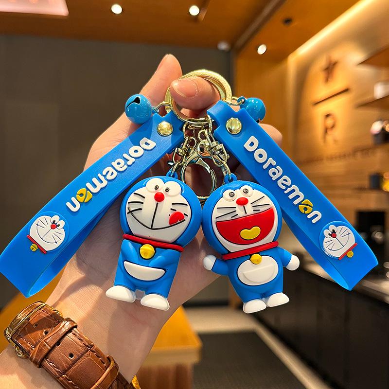 Doraemon Cartoon Keychain Couple Backpack Hanging Decorations Creative Car Accessories Keychain Figurine Toys Anime Cartoon
