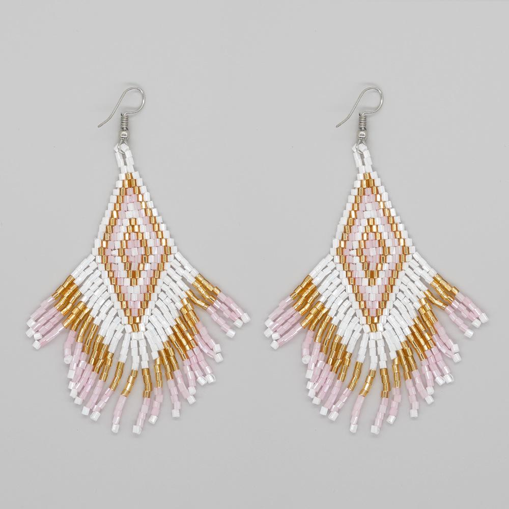 Серьги-кисточки ручной работы в стиле ретро в стиле бохо